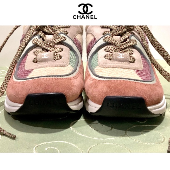 🎉Chanel CC Logo Low Top Tweed Sneakers. G39697. 2022. Women’s size 36 EU - Picture 7 of 16